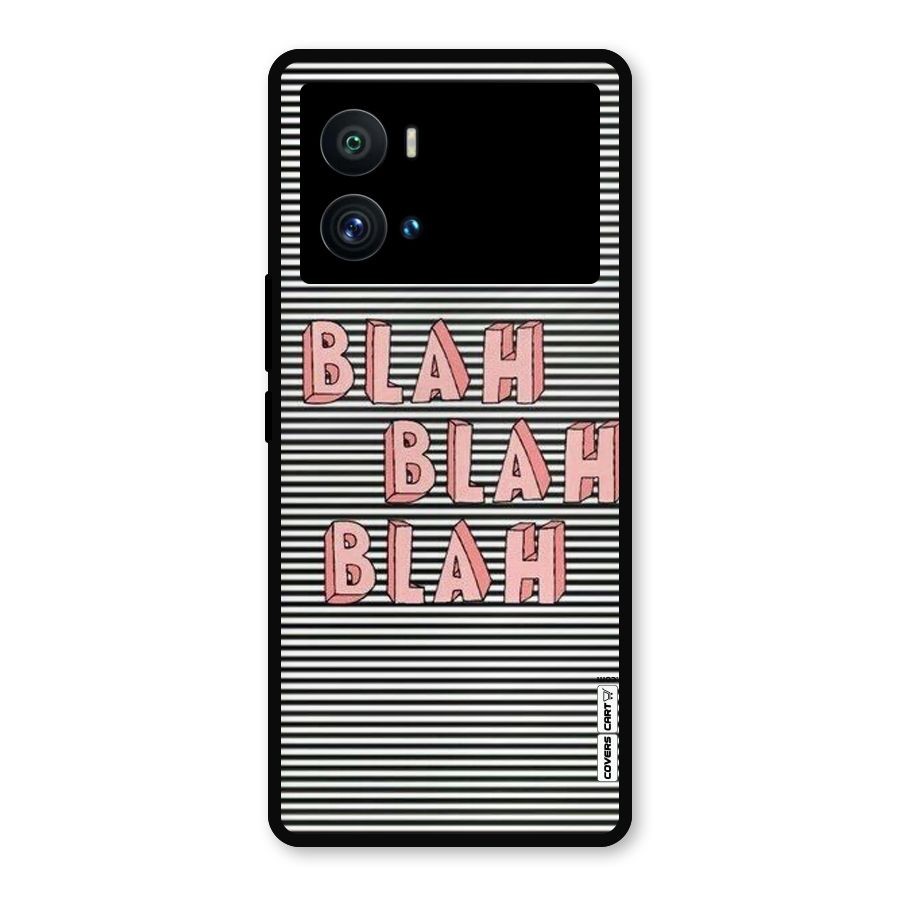 Blah Stripes Metal Back Case for iQOO 9 Pro