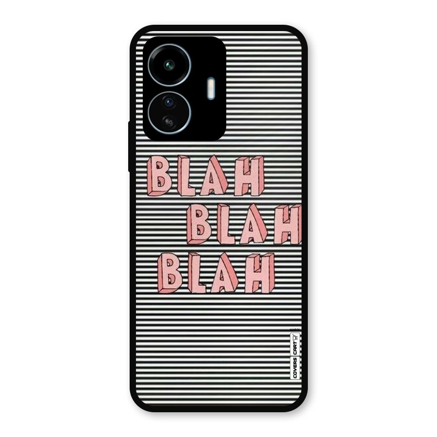 Blah Stripes Metal Back Case for vivo iQOO Z6 Lite 5G