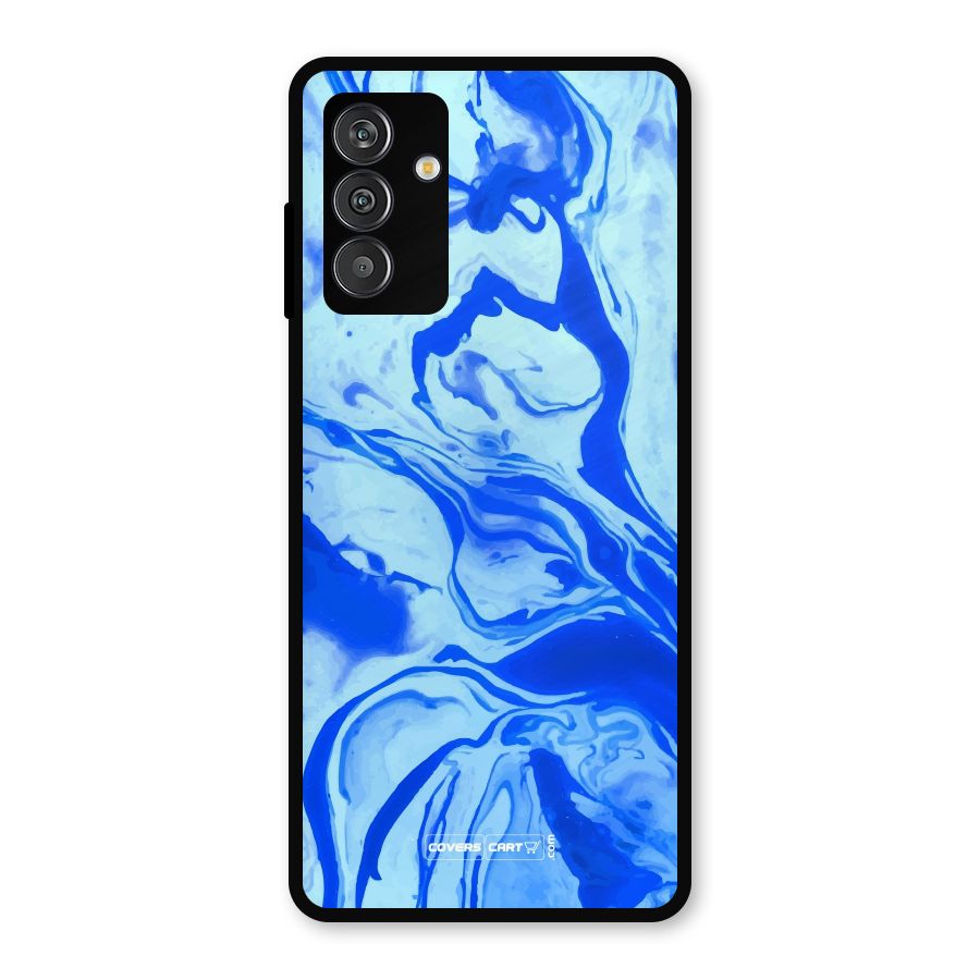 Blaze Blue Marble Texture Metal Back Case for Galaxy F13