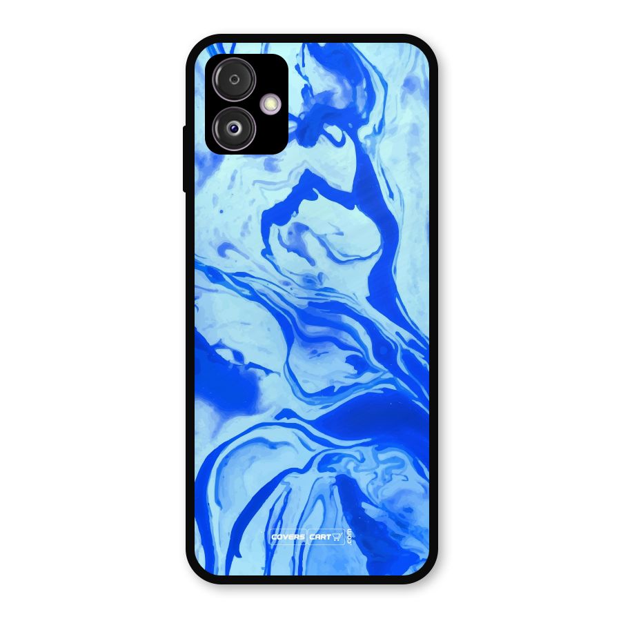 Blaze Blue Marble Texture Metal Back Case for Galaxy F14