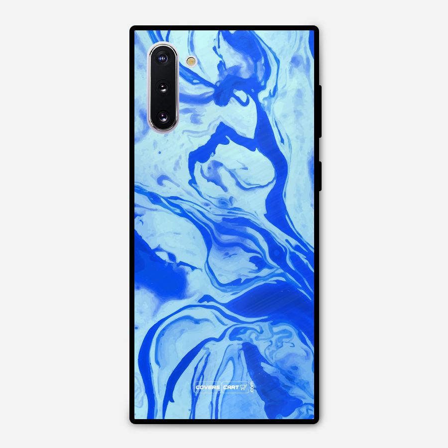 Blaze Blue Marble Texture Metal Back Case for Galaxy Note 10