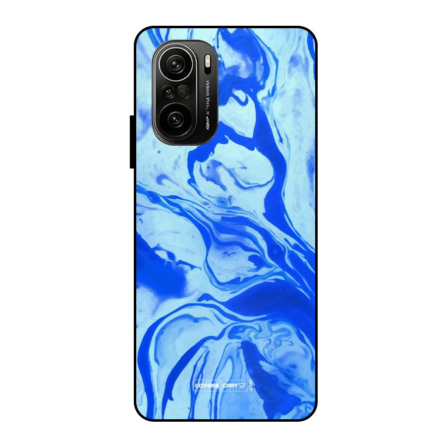 Blaze Blue Marble Texture Metal Back Case for Mi 11X Pro