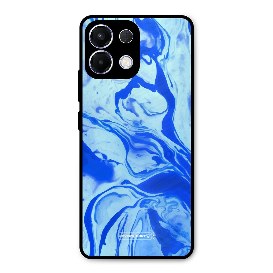 Blaze Blue Marble Texture Metal Back Case for Oppo K13