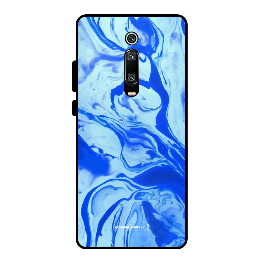 Blaze Blue Marble Texture Metal Back Case for Redmi K20 Pro