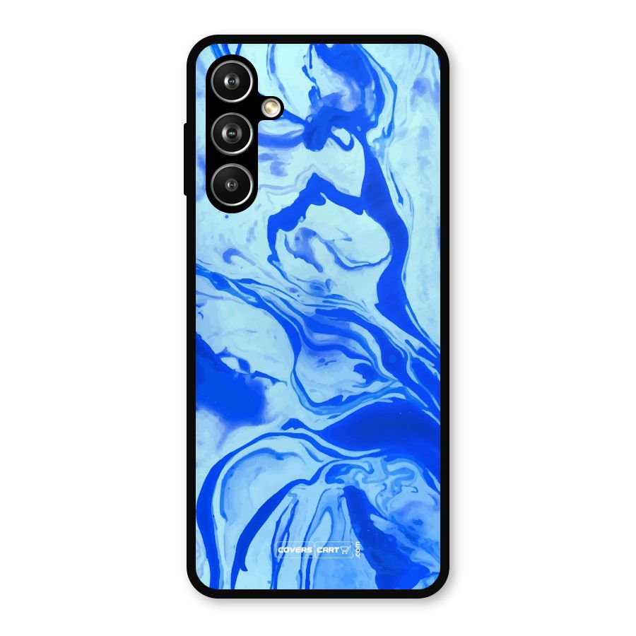 Blaze Blue Marble Texture Metal Back Case for Samsung Galaxy M54