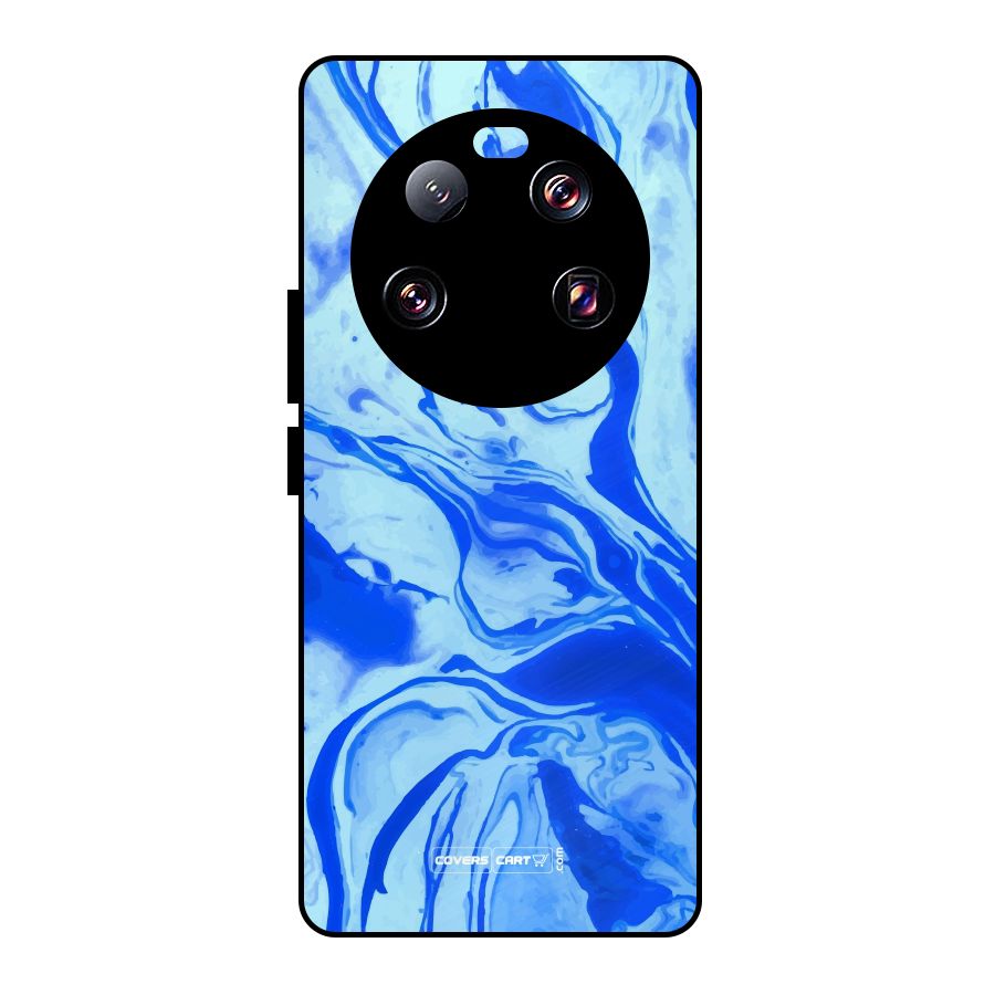 Blaze Blue Marble Texture Metal Back Case for Xiaomi 13 Ultra