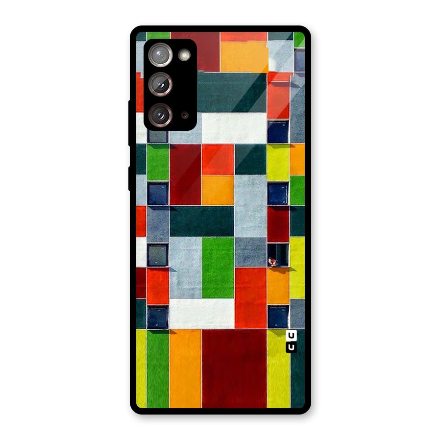 Block Color Design Glass Back Case for Galaxy Note 20