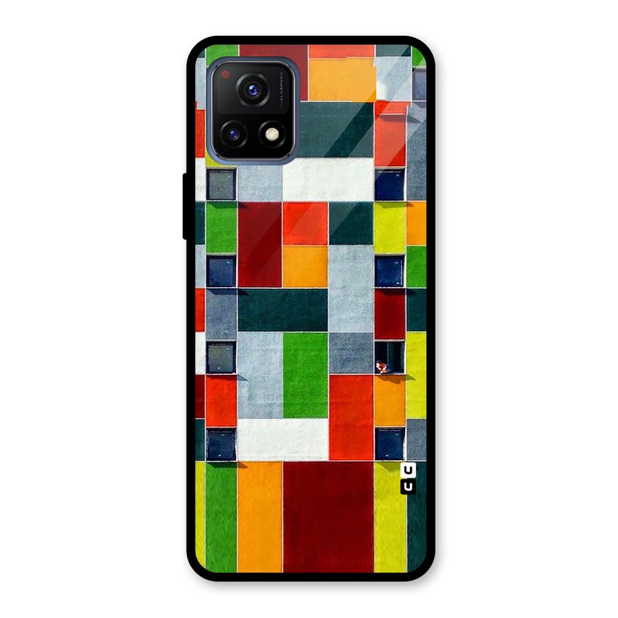 Block Color Design Glass Back Case for Vivo Y72 5G