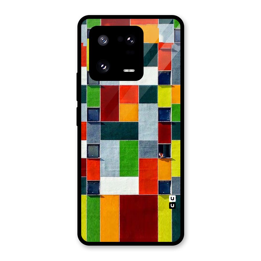 Block Color Design Glass Back Case for Xiaomi 13 Pro