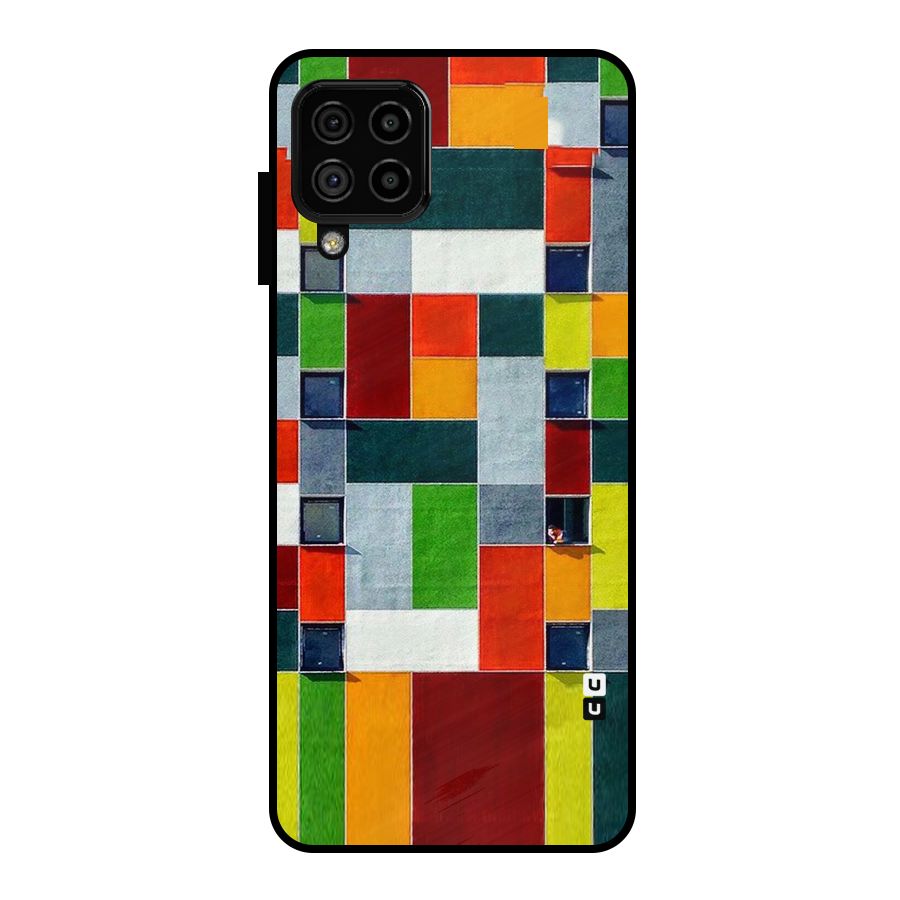 Block Color Design Metal Back Case for Galaxy A22 4G