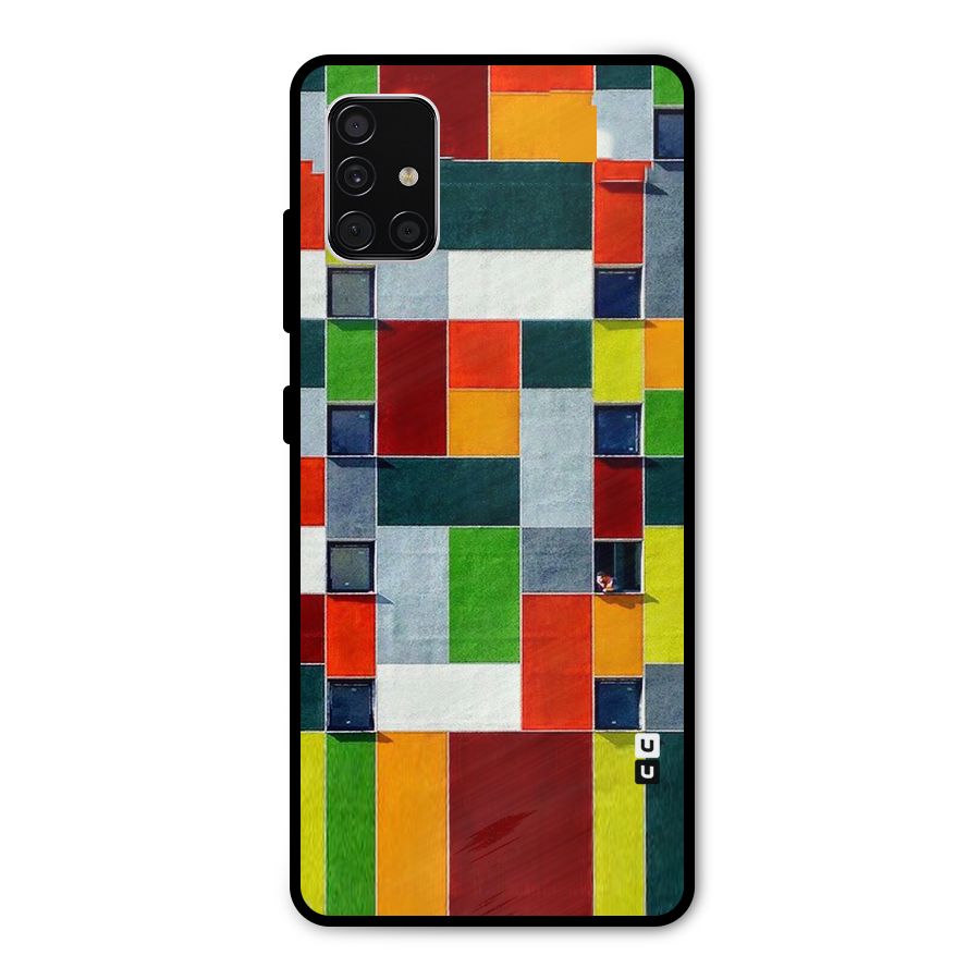 Block Color Design Metal Back Case for Galaxy A51