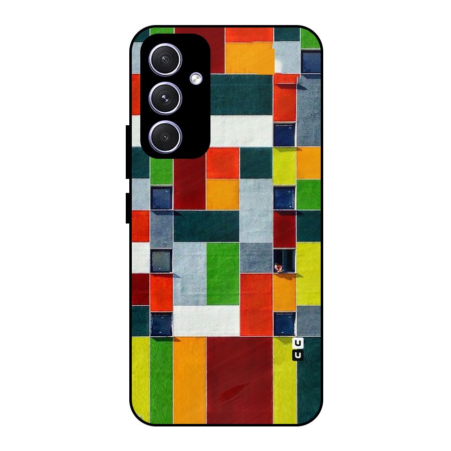 Block Color Design Metal Back Case for Galaxy A54