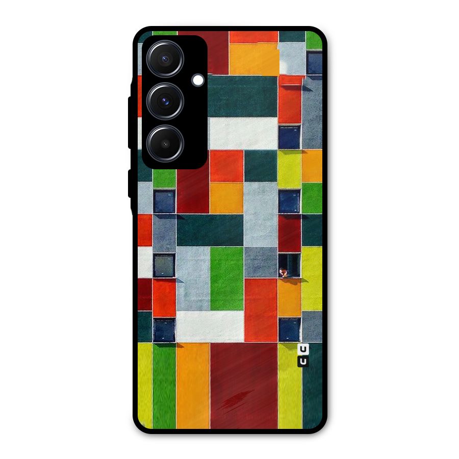 Block Color Design Metal Back Case for Galaxy A55
