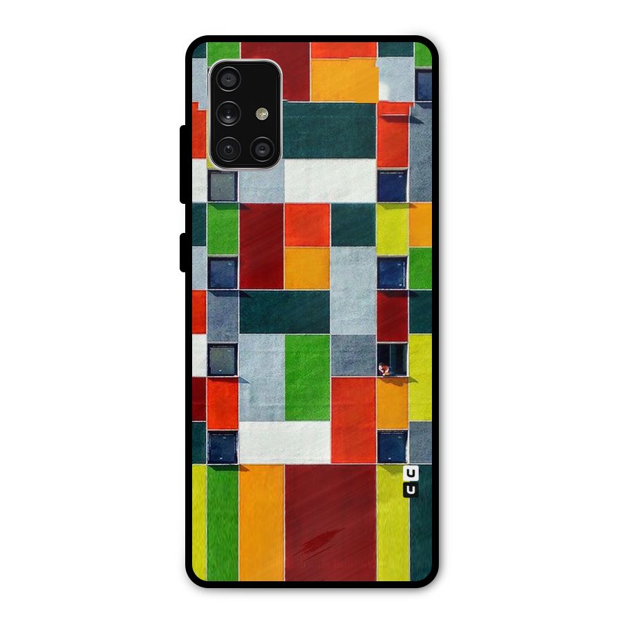 Block Color Design Metal Back Case for Galaxy A71