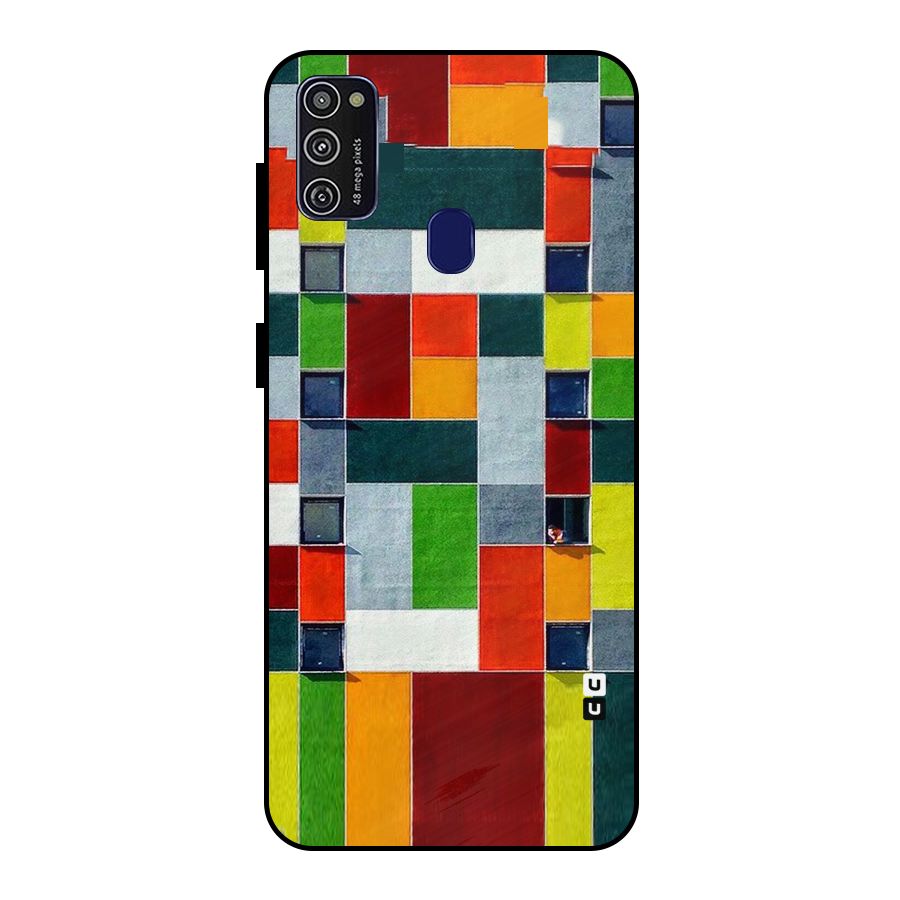Block Color Design Metal Back Case for Galaxy M30s