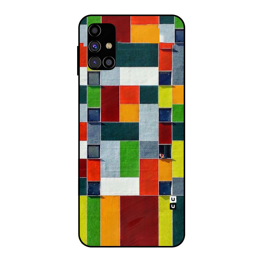 Block Color Design Metal Back Case for Galaxy M31s