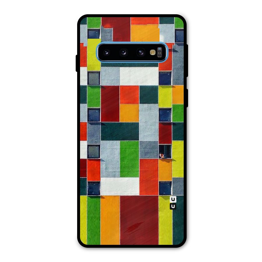 Block Color Design Metal Back Case for Galaxy S10