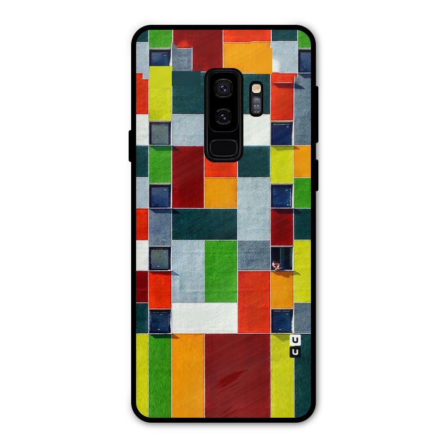 Block Color Design Metal Back Case for Galaxy S9 Plus