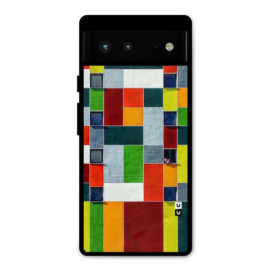 Block Color Design Metal Back Case for Google Pixel 6