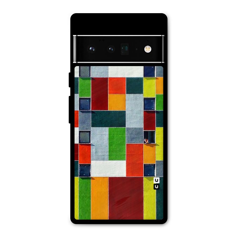 Block Color Design Metal Back Case for Google Pixel 6 Pro