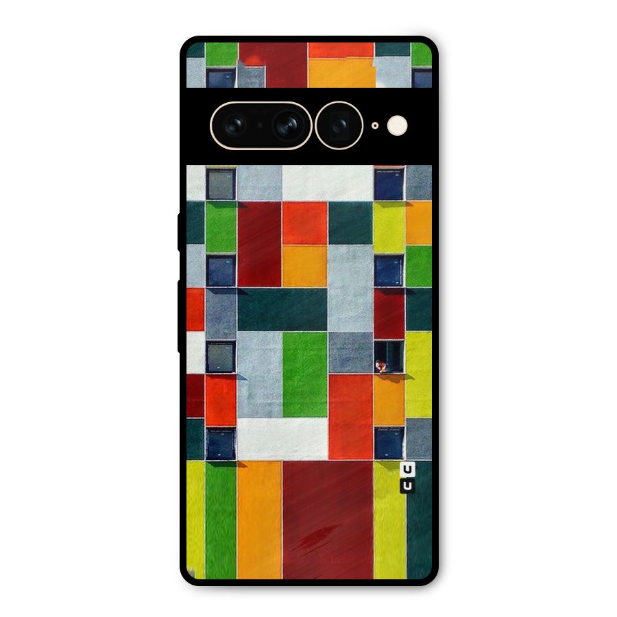 Block Color Design Metal Back Case for Google Pixel 7 Pro