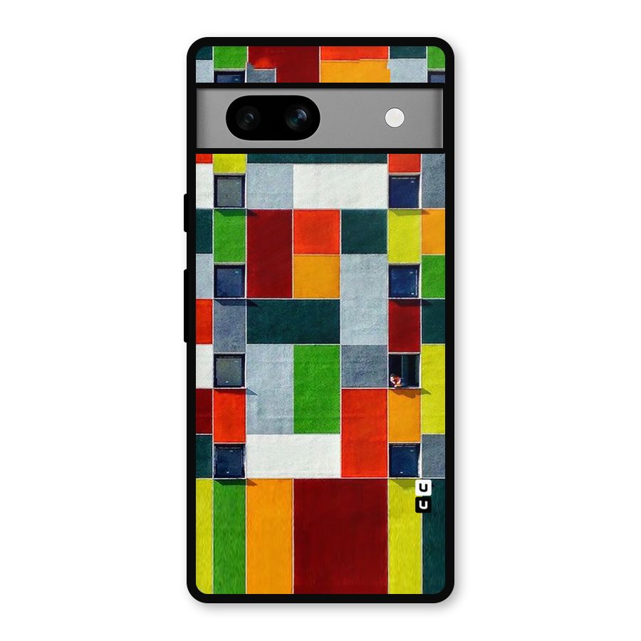 Block Color Design Metal Back Case for Google Pixel 7a