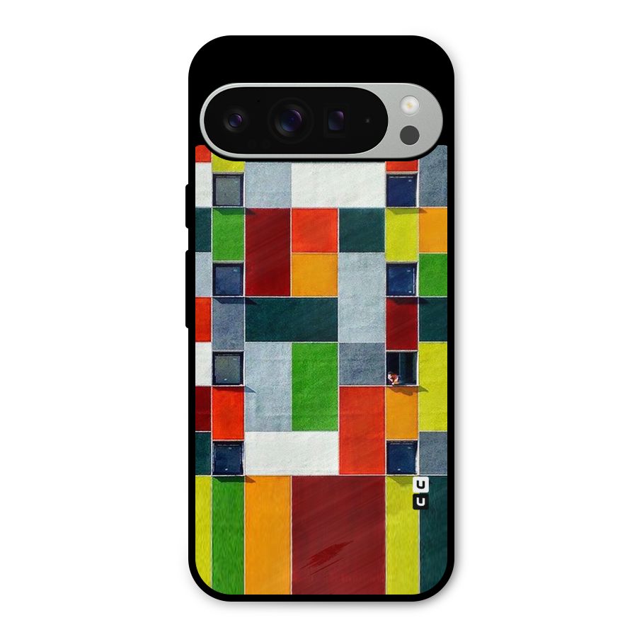 Block Color Design Metal Back Case for Google Pixel 9 Pro XL