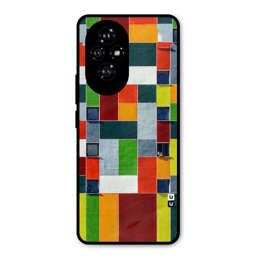 Block Color Design Metal Back Case for Honor 200