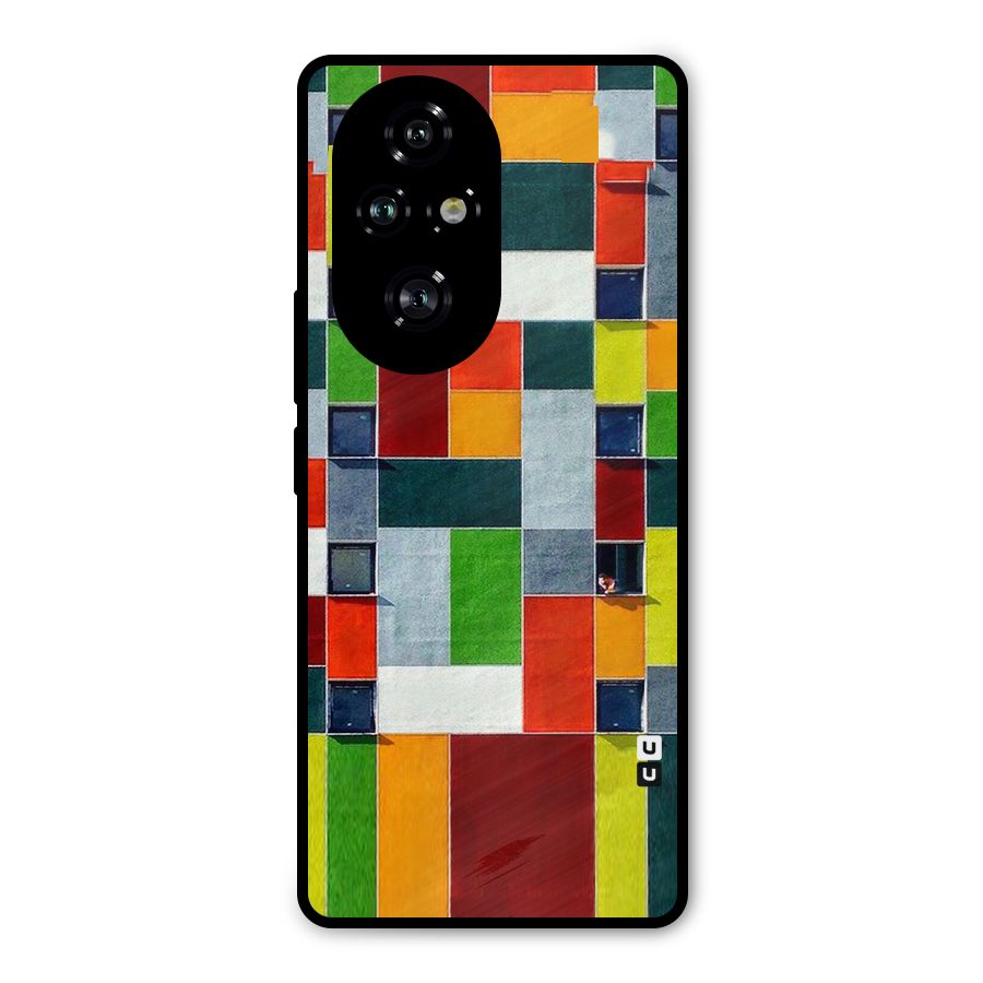 Block Color Design Metal Back Case for Honor 200 Pro