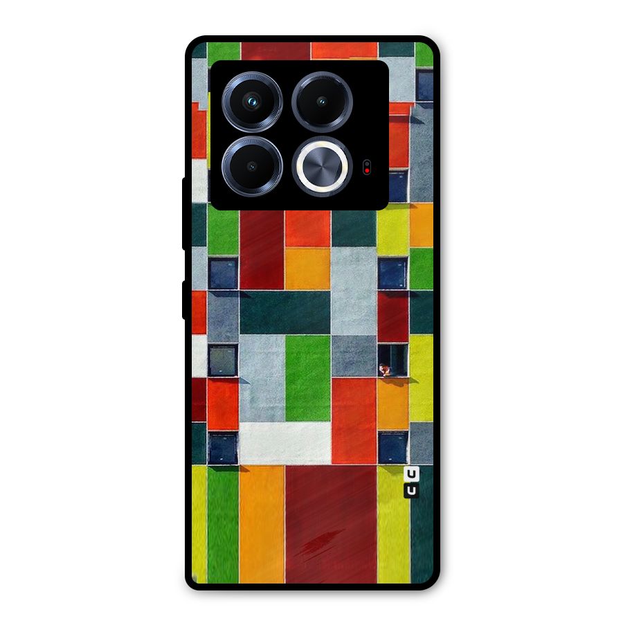 Block Color Design Metal Back Case for Infinix Note 40 5G
