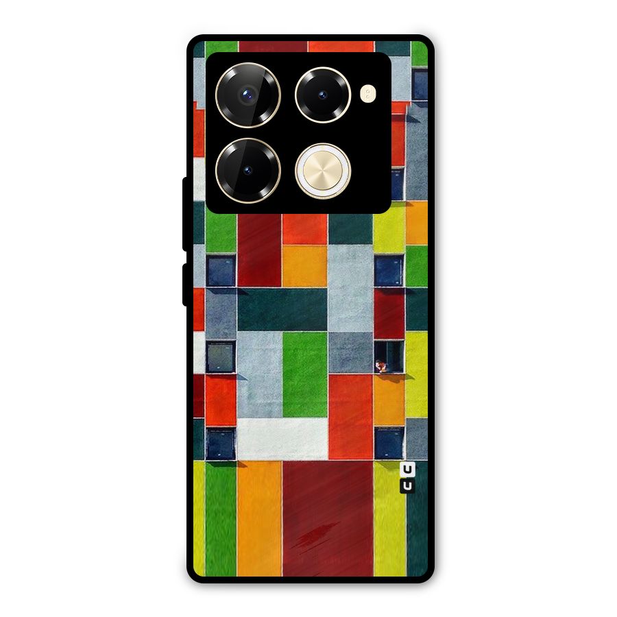 Block Color Design Metal Back Case for Infinix Note 40 Pro Plus
