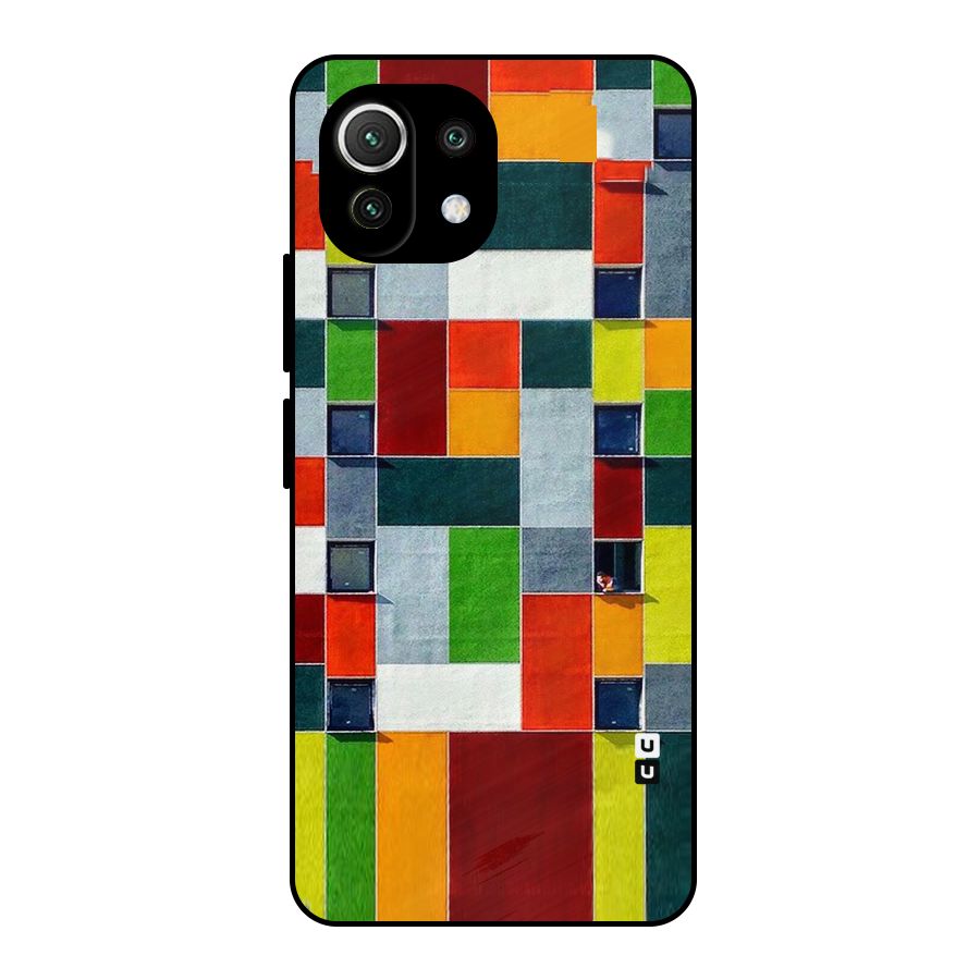 Block Color Design Metal Back Case for Mi 11 Lite