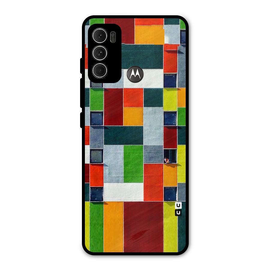 Block Color Design Metal Back Case for Moto G60