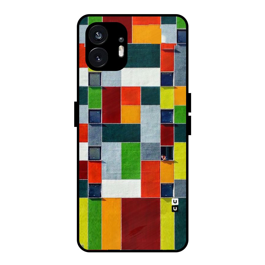 Block Color Design Metal Back Case for Nothing Phone 2