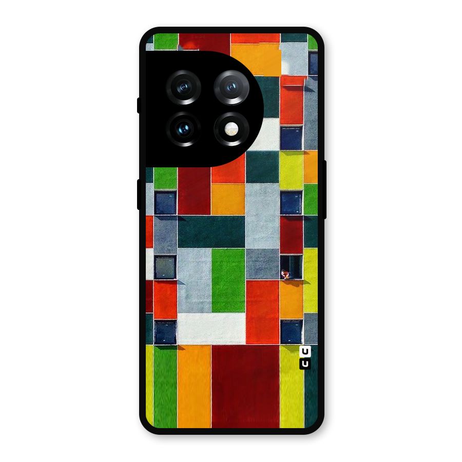 Block Color Design Metal Back Case for OnePlus 11