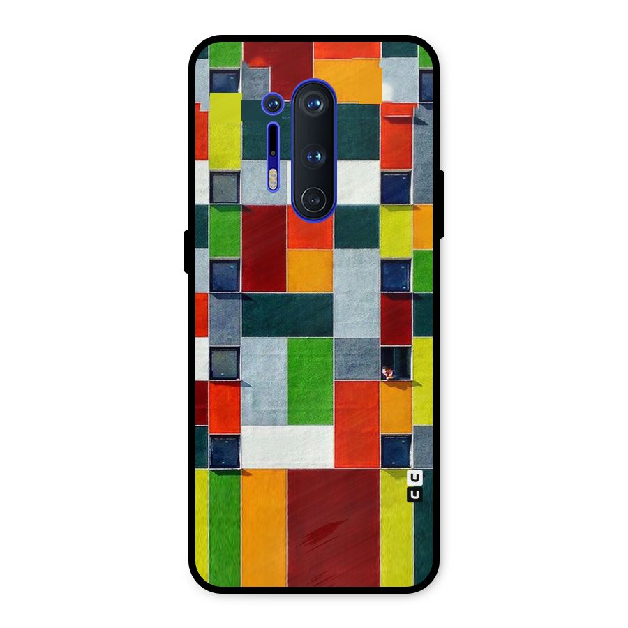 Block Color Design Metal Back Case for OnePlus 8 Pro