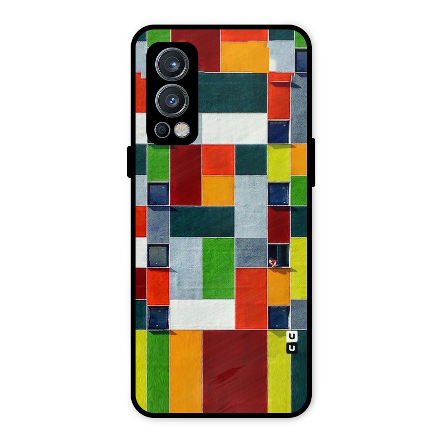 Block Color Design Metal Back Case for OnePlus Nord 2 5G