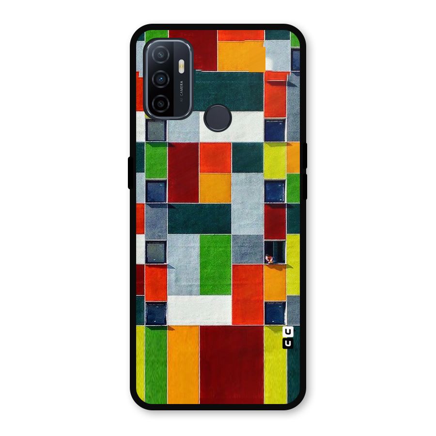 Block Color Design Metal Back Case for Oppo A53