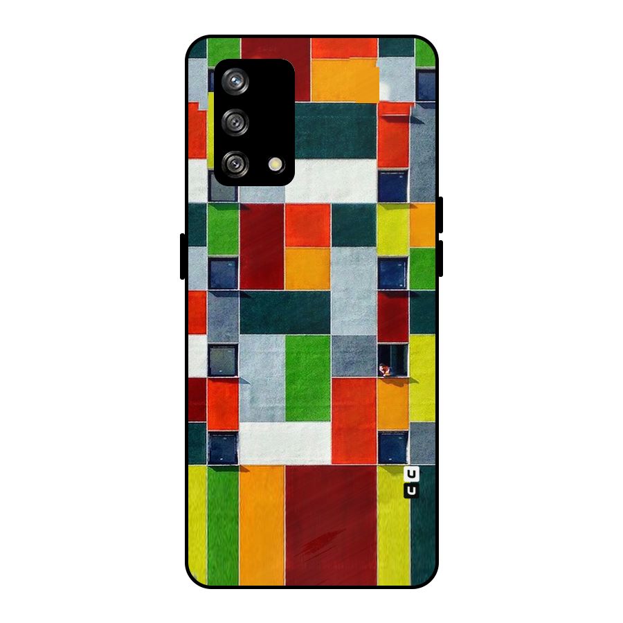 Block Color Design Metal Back Case for Oppo F19
