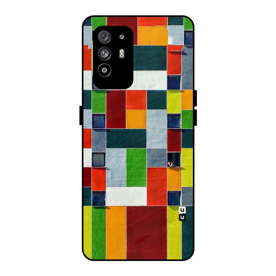 Block Color Design Metal Back Case for Oppo F19 Pro Plus 5G