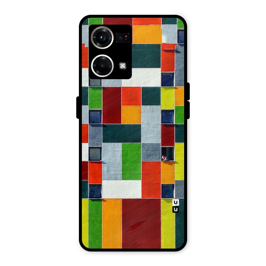 Block Color Design Metal Back Case for Oppo F21s Pro 4G