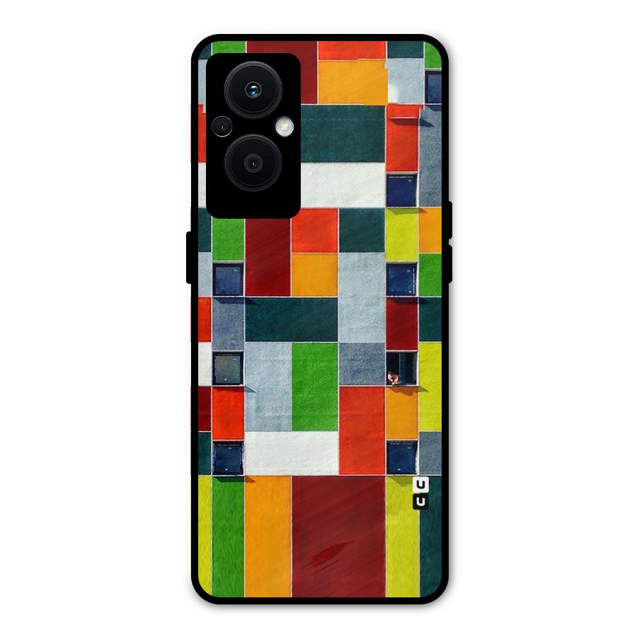 Block Color Design Metal Back Case for Oppo F21s Pro 5G