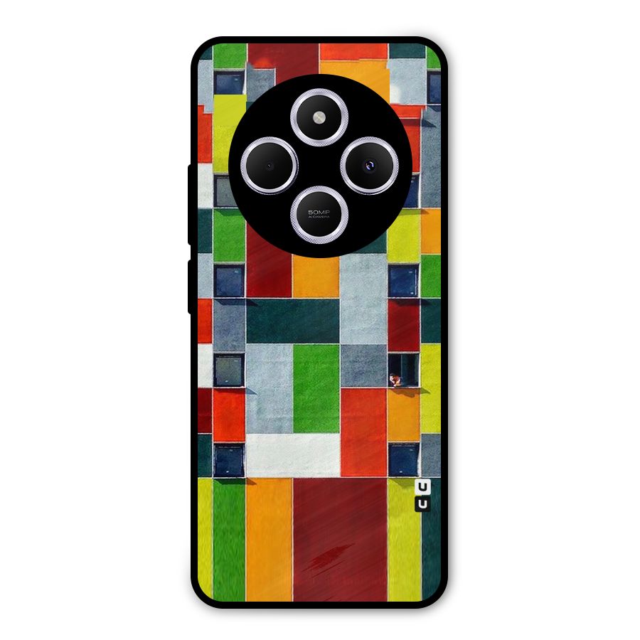 Block Color Design Metal Back Case for Poco C75 5G