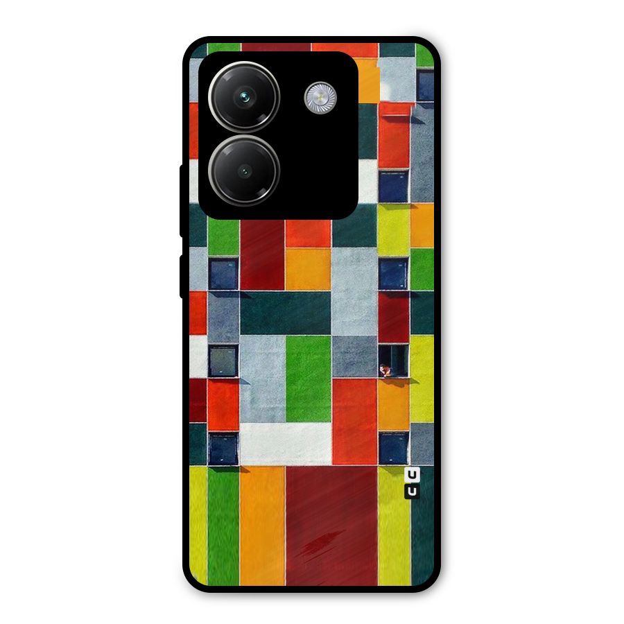 Block Color Design Metal Back Case for Poco M7 Pro 5G