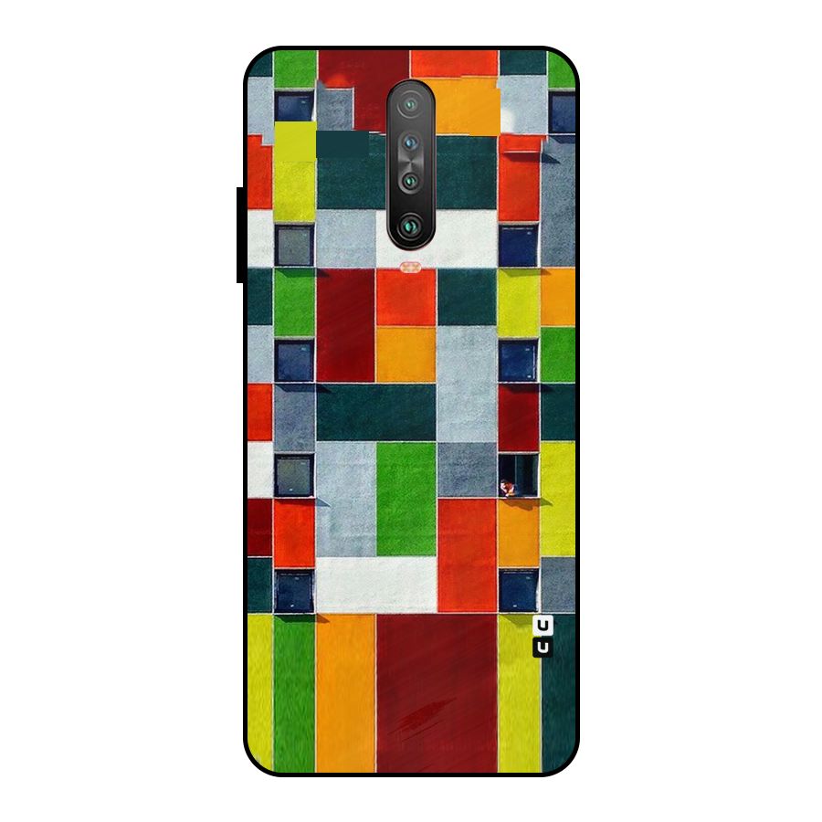 Block Color Design Metal Back Case for Poco X2
