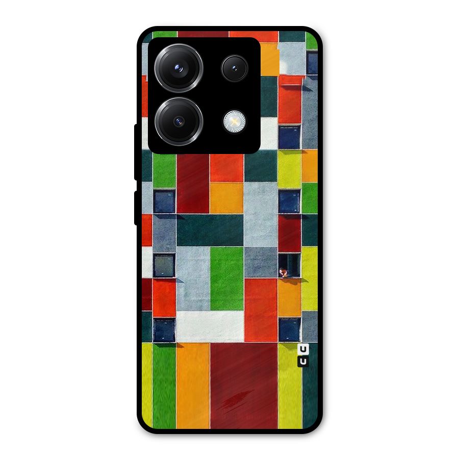 Block Color Design Metal Back Case for Poco X6