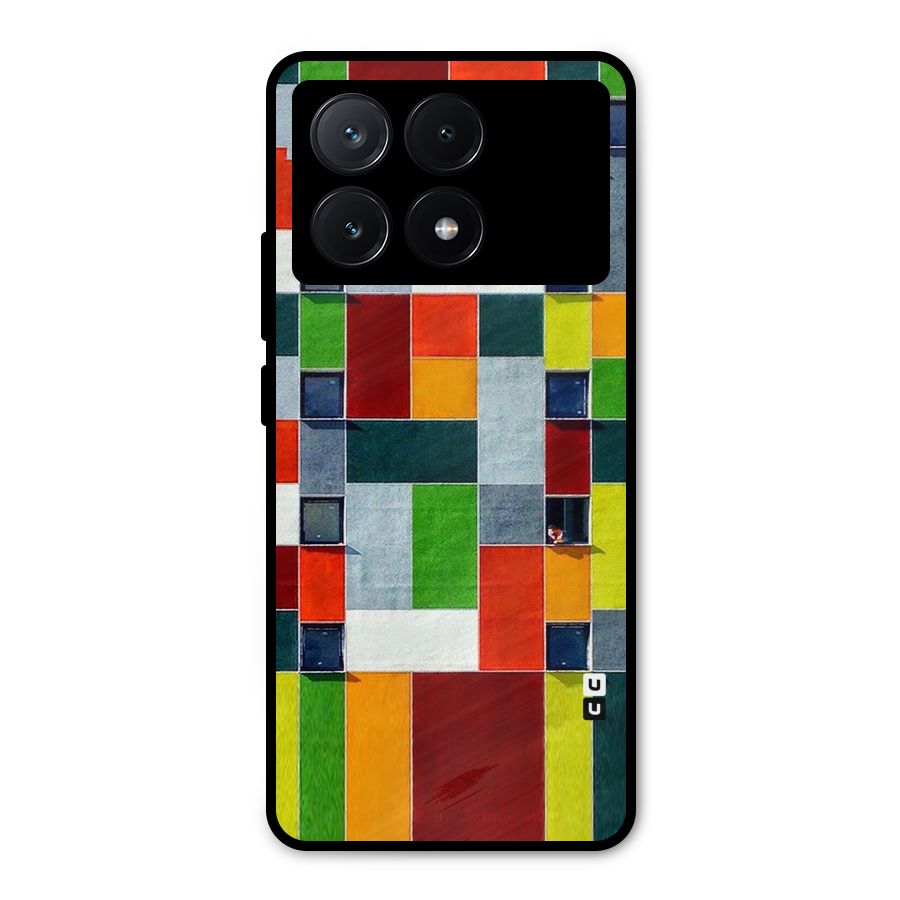 Block Color Design Metal Back Case for Poco X6 Pro
