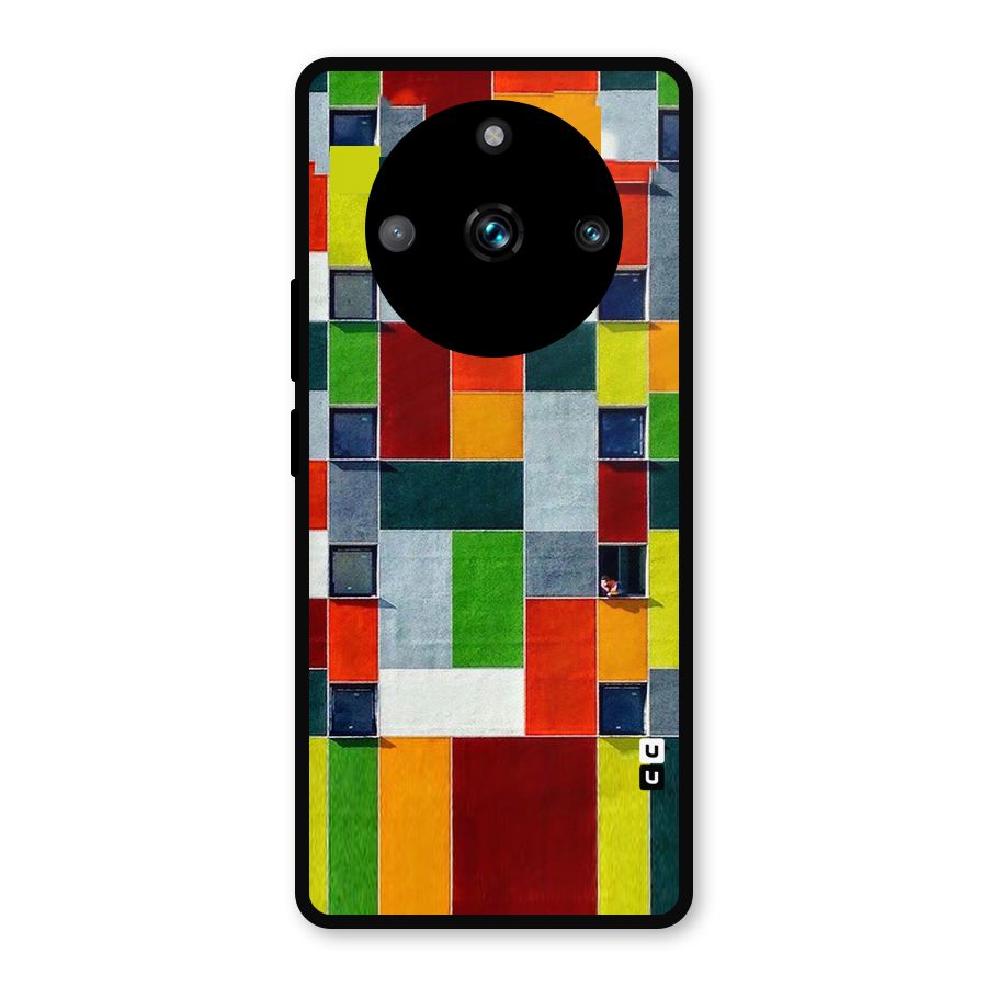 Block Color Design Metal Back Case for Realme 11 Pro