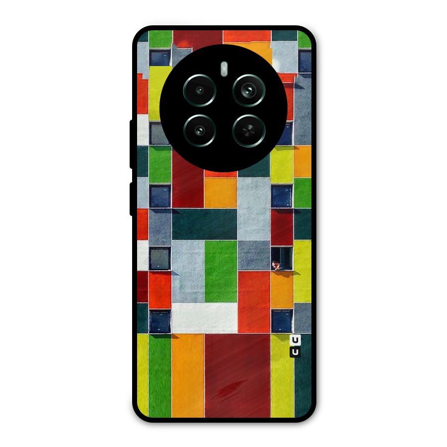 Block Color Design Metal Back Case for Realme 12 Pro Plus