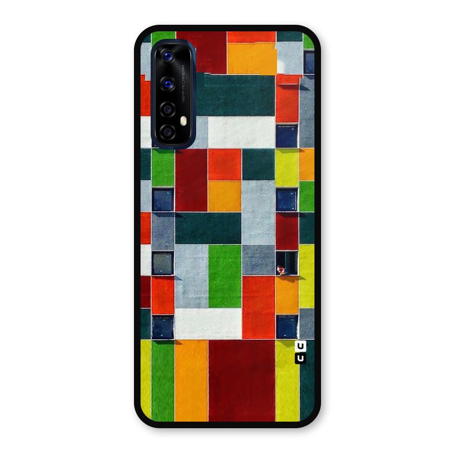 Block Color Design Metal Back Case for Realme 7